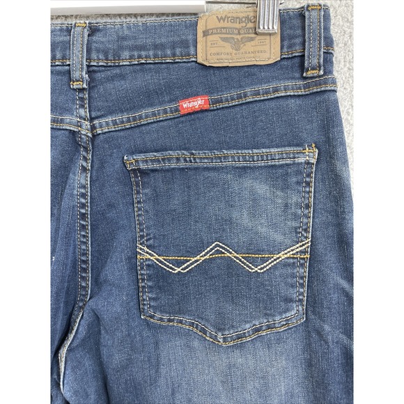 Wrangler Jeans Mens Size 30 x 32 New Ocean Blue 4 Way Flex Comfort,Slim Straight - Picture 10 of 14